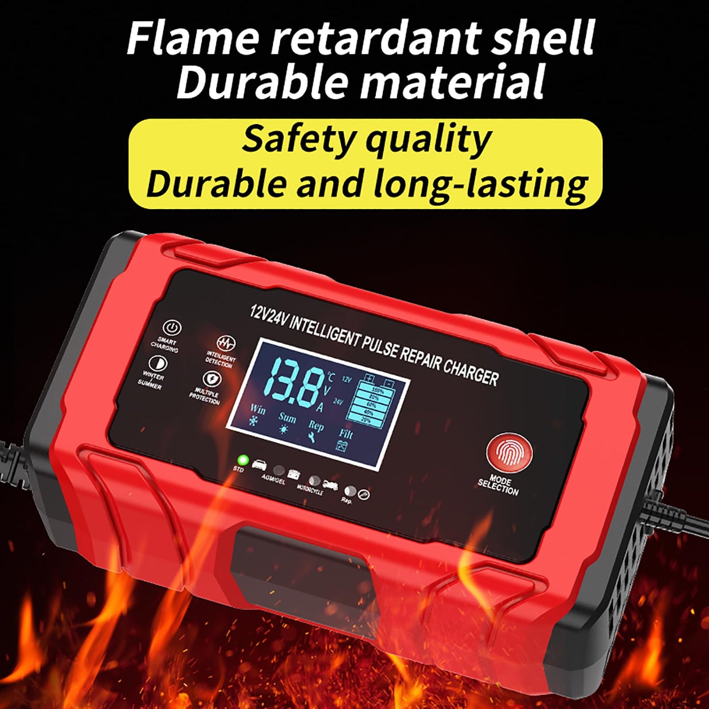 10-Amp Smart Trickle Battery Charger with 7-Stage Fully Automatic DEMO