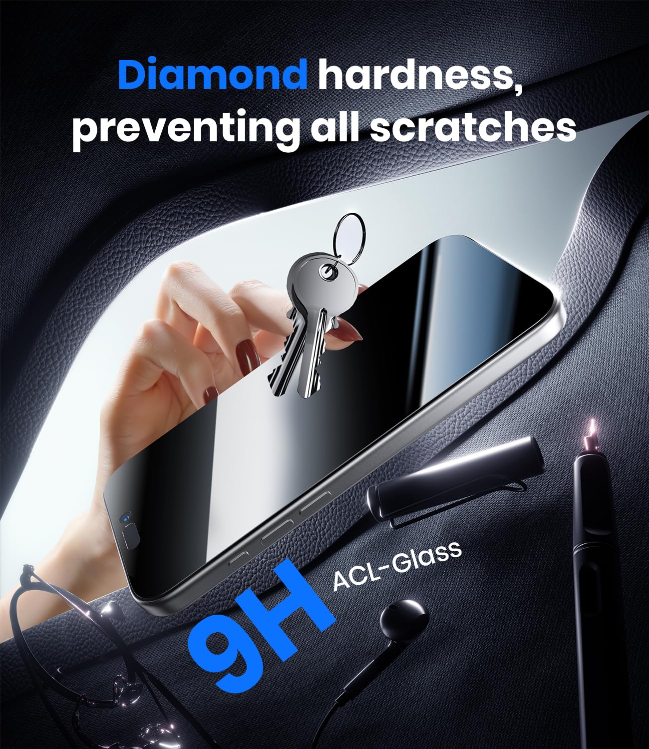 Hoerrye Privacy Screen Protector for iPhone 17 Pro Max, 2 Pack Tempered NEW