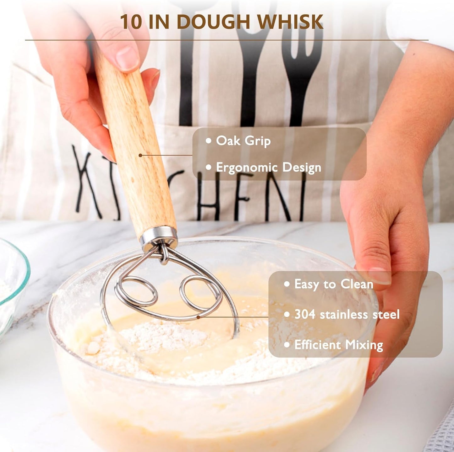 Sourdough Baking Sets Starter Kit with Proofing Basket Natural 23 cm x 8.38 NEW