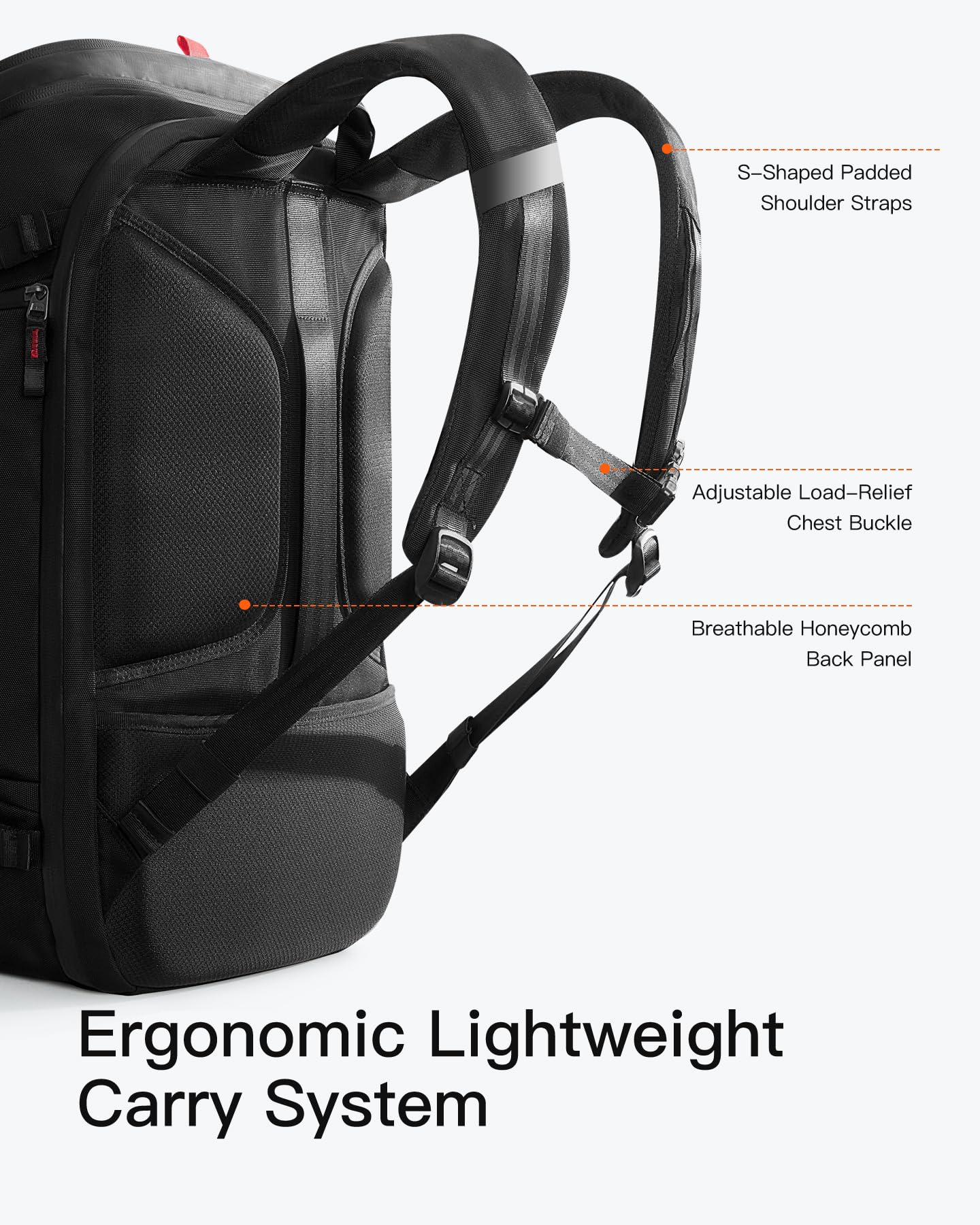 Inateck 40L Backpacks Large Travel Backpack with TSA-Friendly Design, DEMO