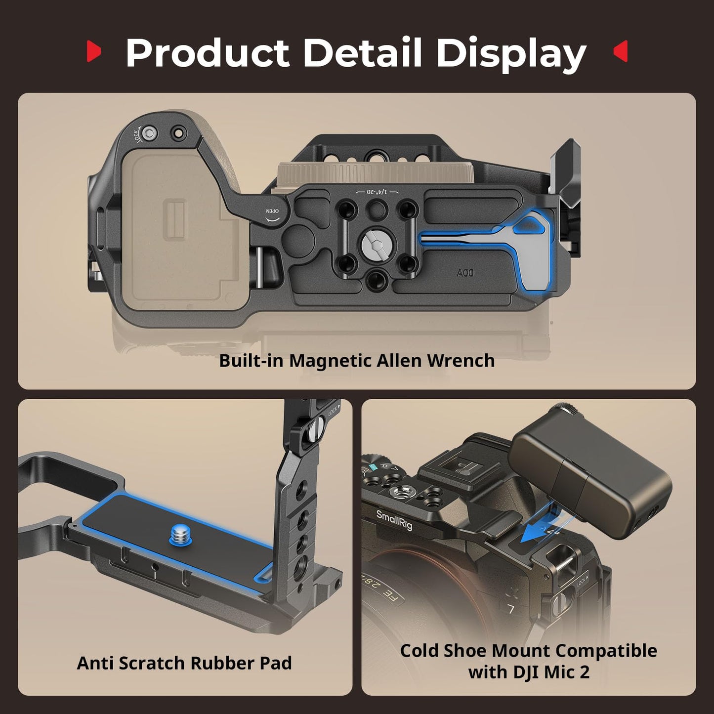 SMALLRIG Alpha Handheld Stabiliser Quick Release Cage for Sony A7 Camera DEMO