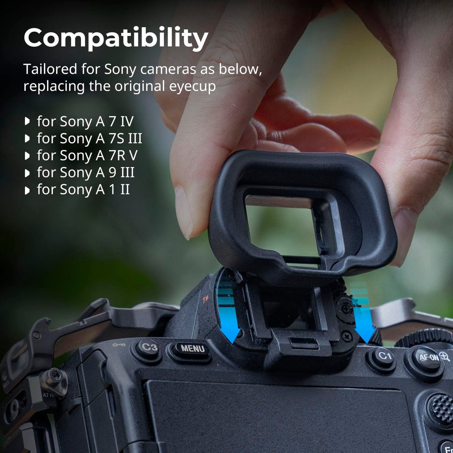 SMALLRIG Black Camera Viewfinder Eyecup for Sony Alpha 7 Series - NEW