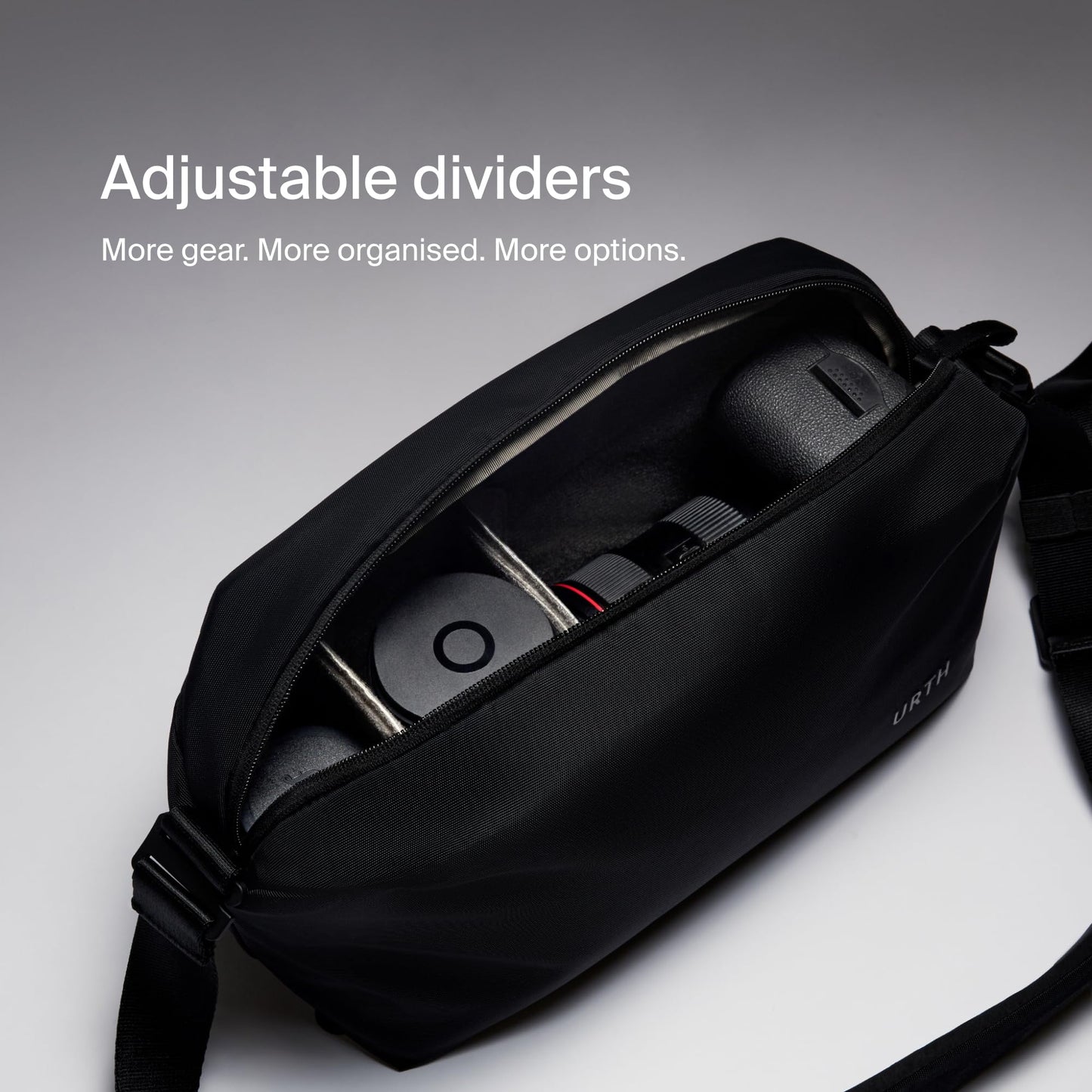 Urth 8L Large Crossbody Camera Sling Bag for Travel and Photography Black NEW