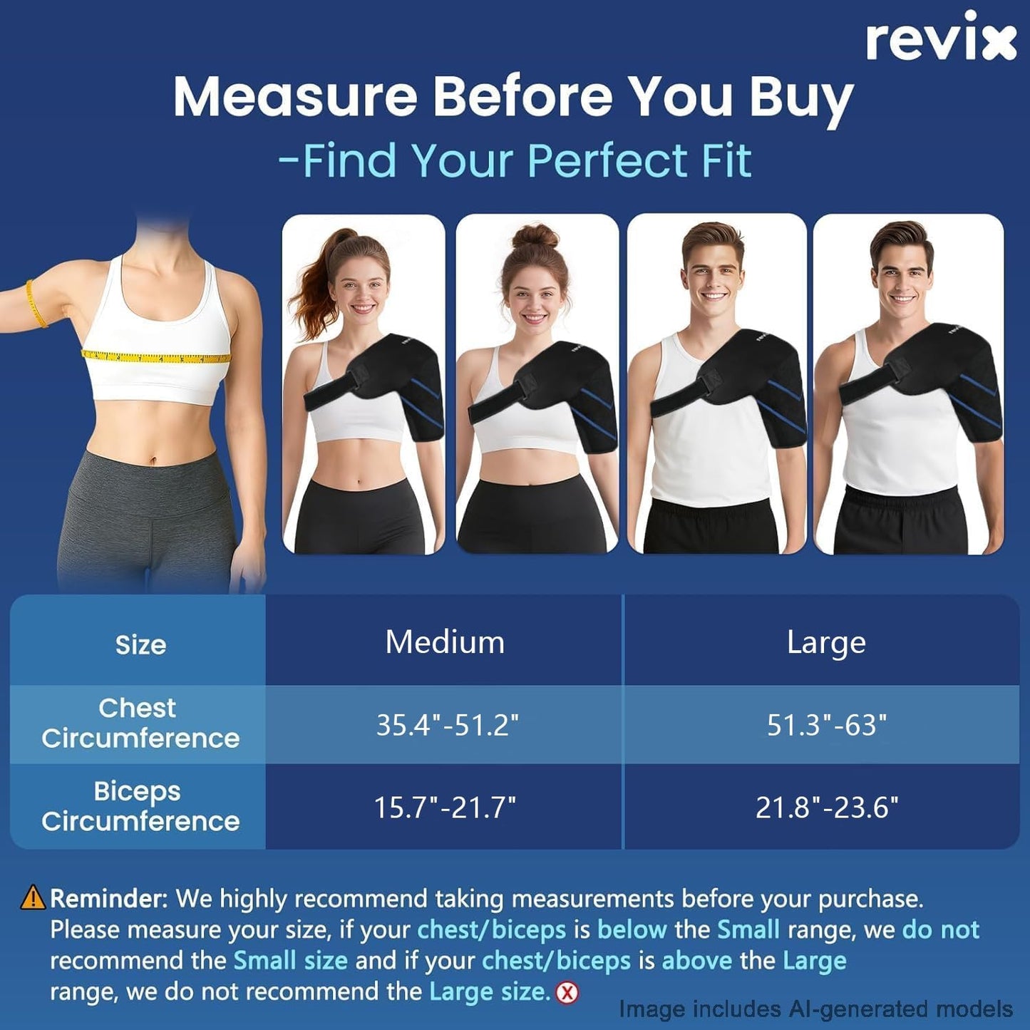 REVIX Large Shoulder Ice Pack Wrap & Brace for Rotator Cuff Pain Relief DEMO