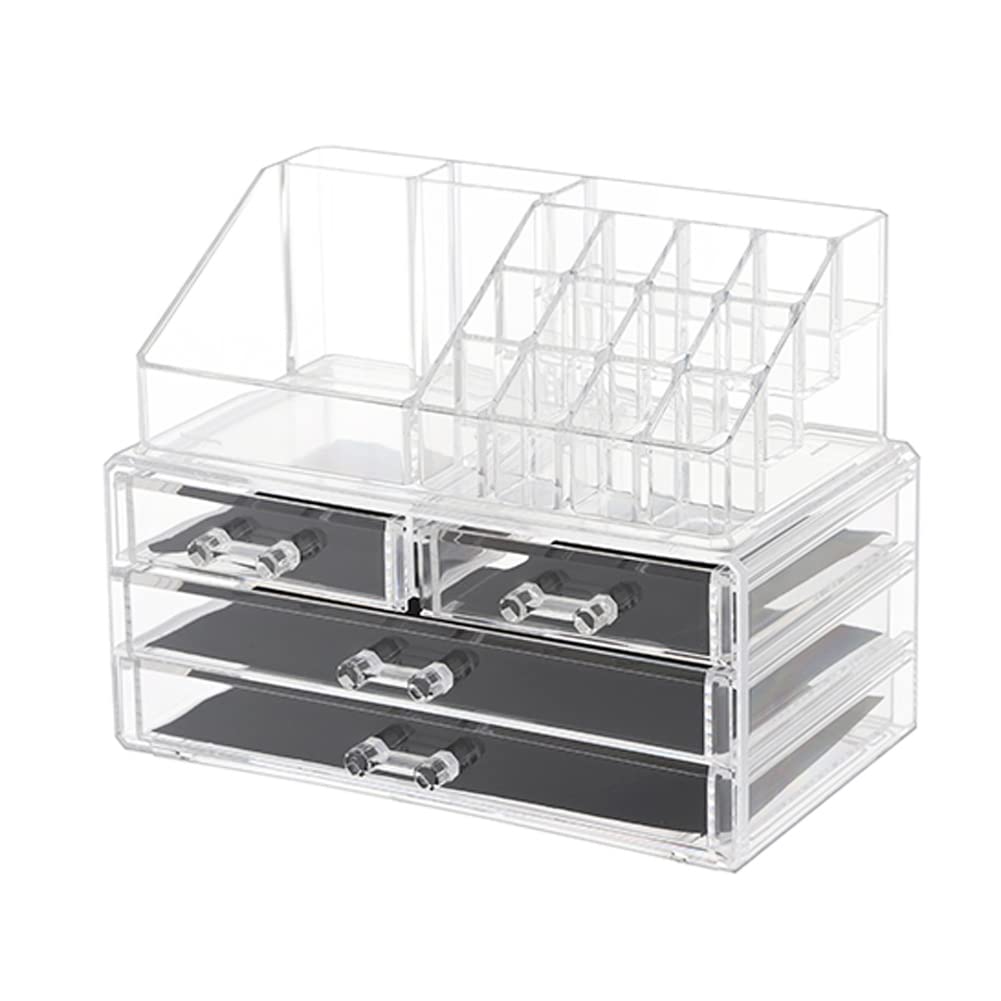 Clear Acrylic Makeup Organizer Display Case for Cosmetic Storage and NEW