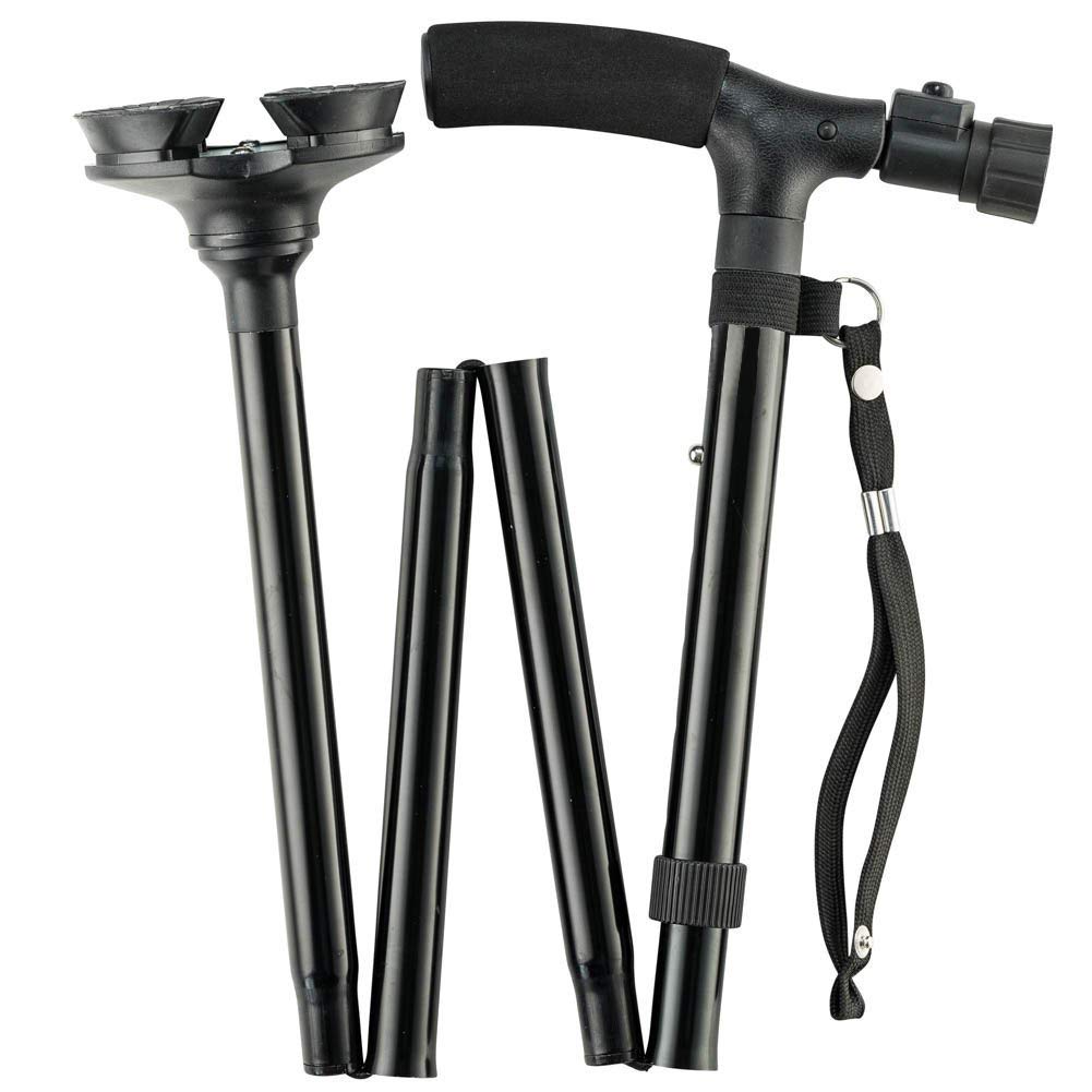 Adjustable Folding Walking Cane with LED Light T-Handle for Men & Women NEW