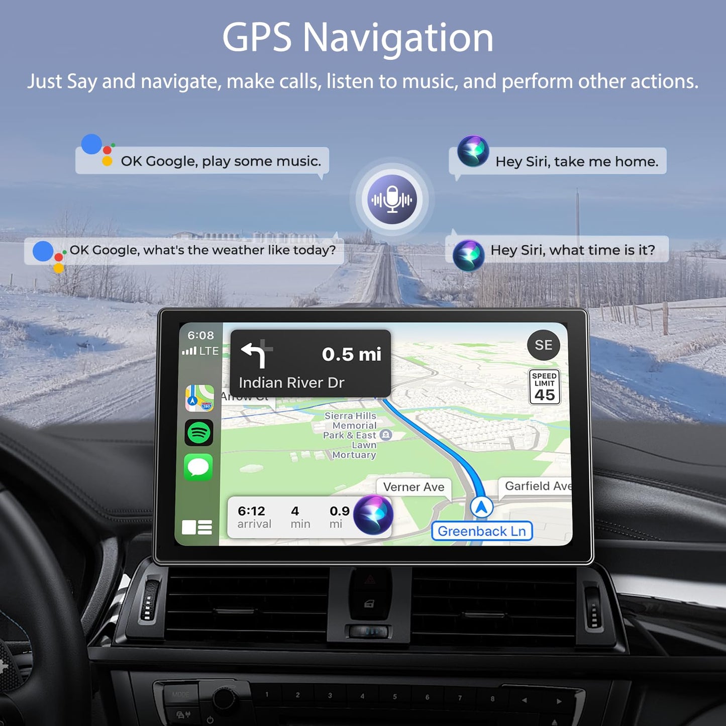 Wonsidary 9" On-Dash-Monitoring Black On-Dash HD Touchscreen Monitoring DEMO