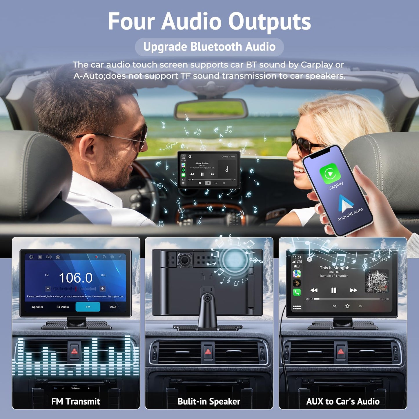 Wonsidary 9" On-Dash-Monitoring Black On-Dash HD Touchscreen Monitoring DEMO