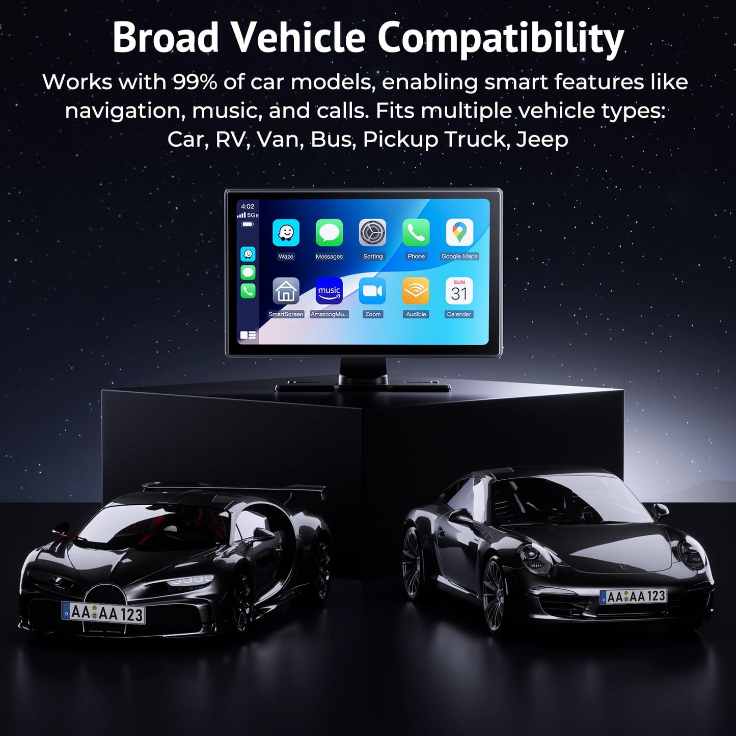 Wonsidary 9" On-Dash-Monitoring Black On-Dash HD Touchscreen Monitoring DEMO