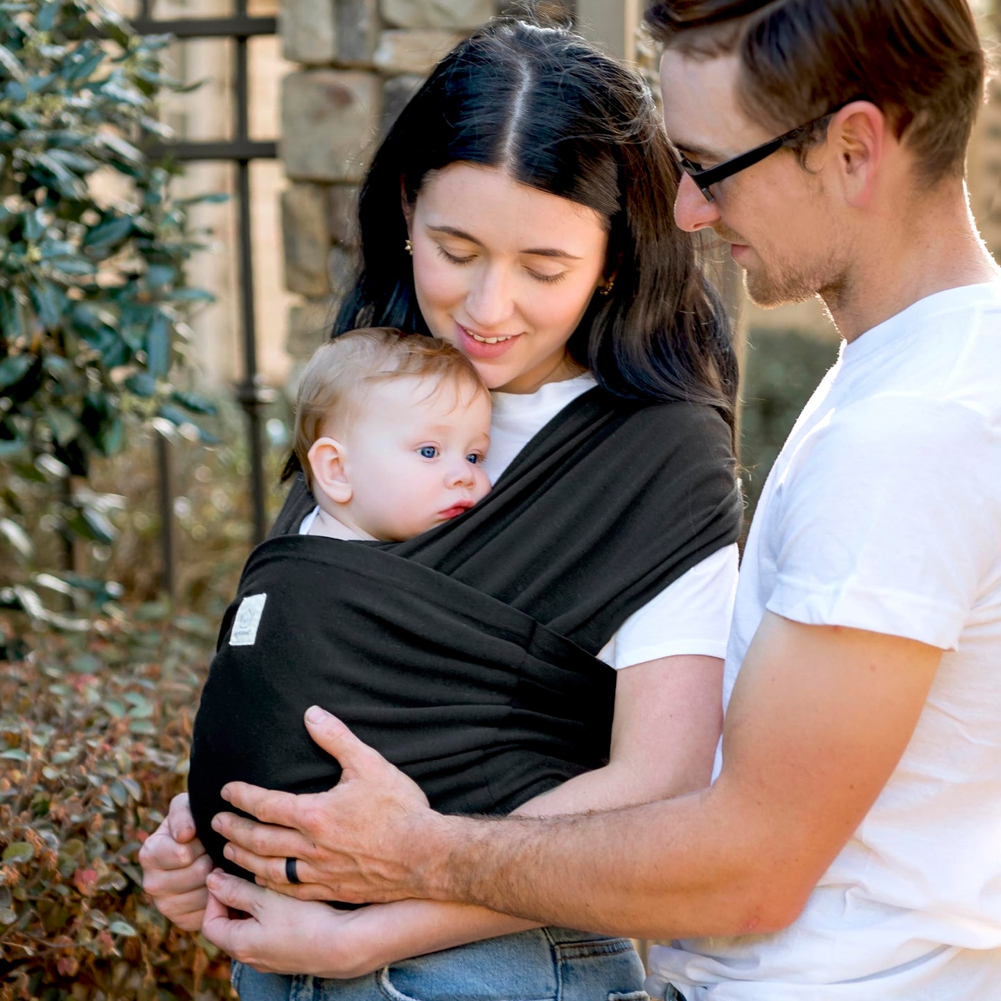 KeaBabies Baby Wrap Carrier Ring Sling Adjustable Comfortable Stone Gray DEMO