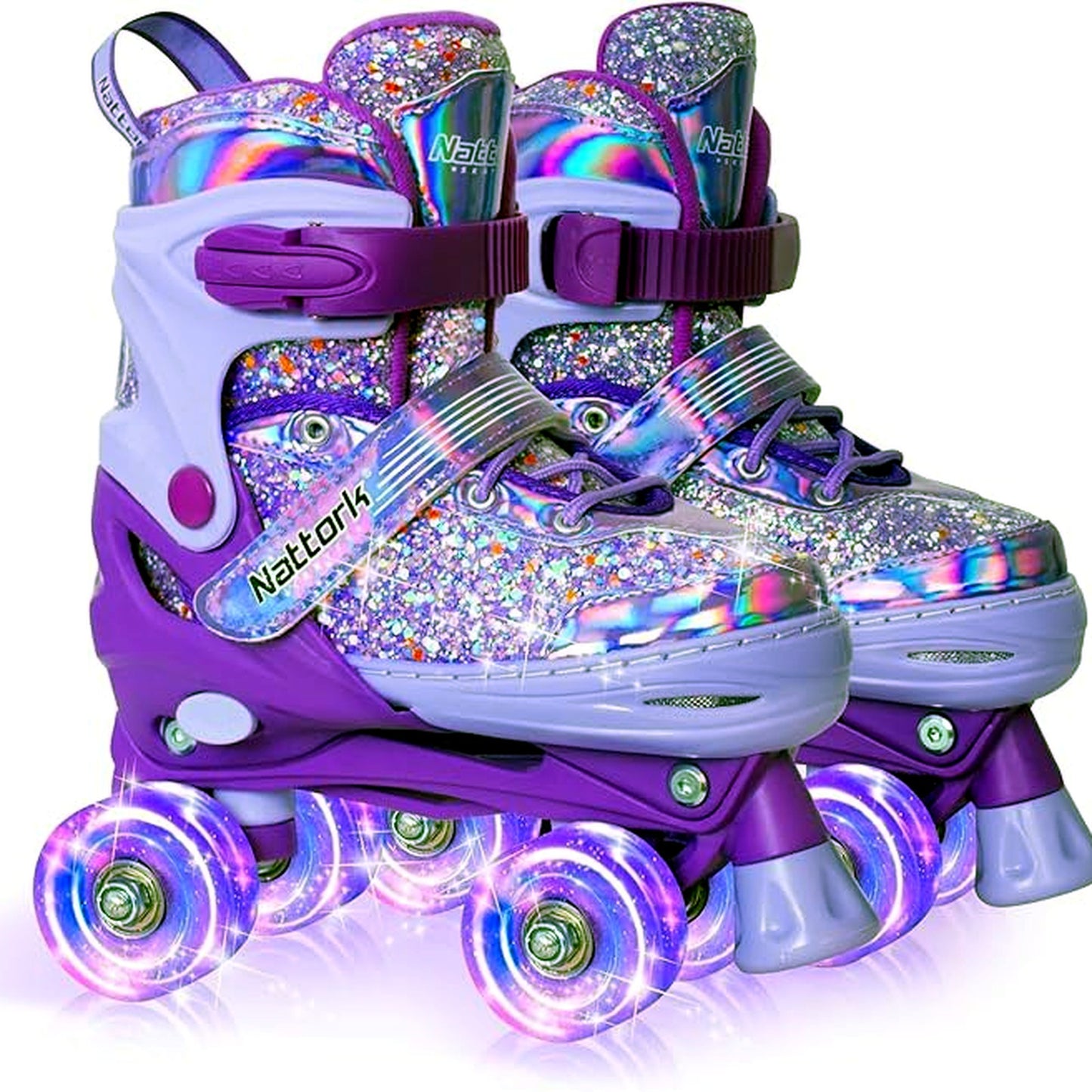 Nattork Kids Adjustable Roller Skates Dream Purple Small(10C-13C) Sizes NEW