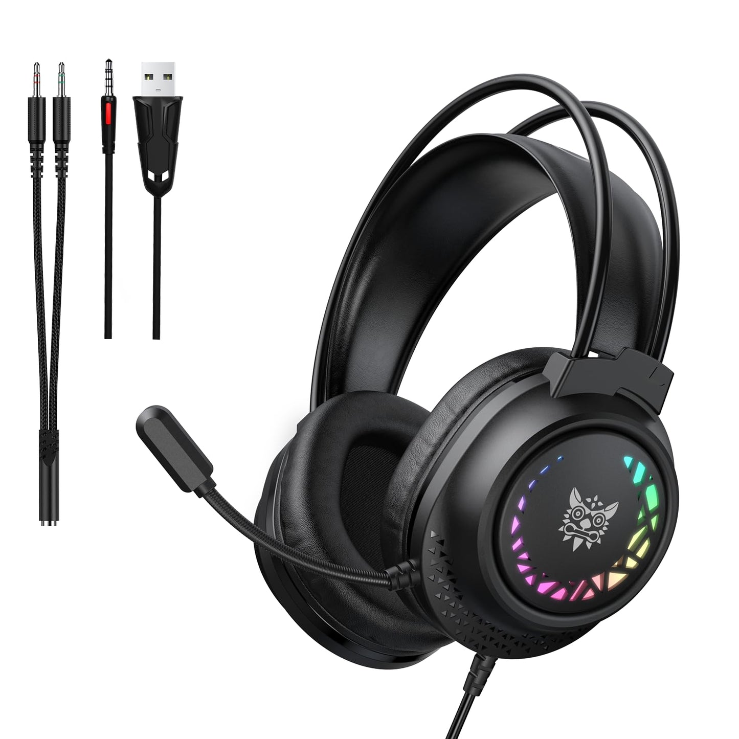 ONIKUMA GAMING Wired Noise Cancelling Black Headset with Microphone DEMO