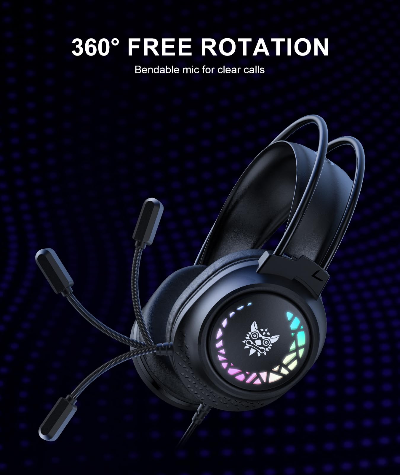 ONIKUMA GAMING Wired Noise Cancelling Black Headset with Microphone DEMO