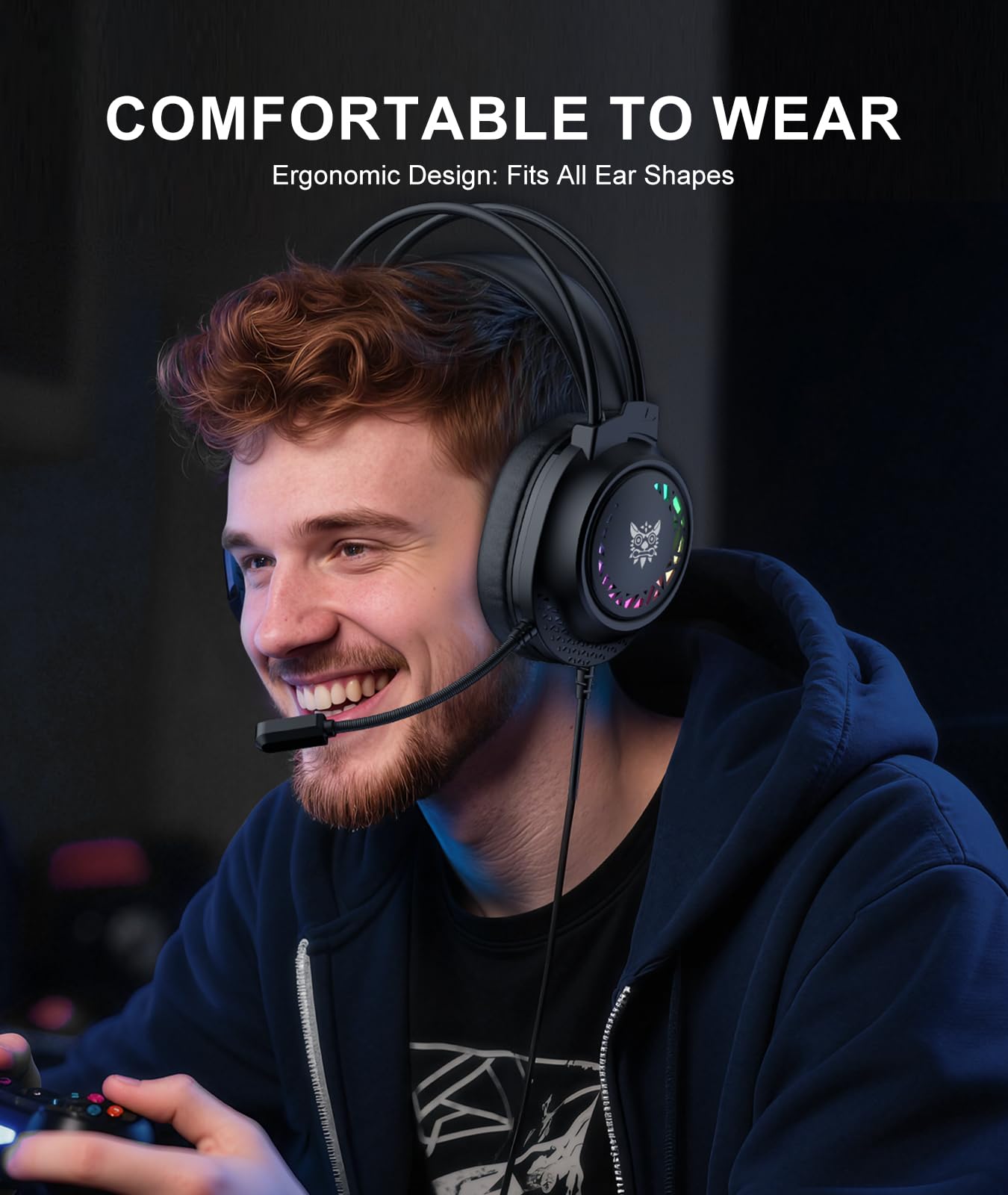 ONIKUMA GAMING Wired Noise Cancelling Black Headset with Microphone DEMO