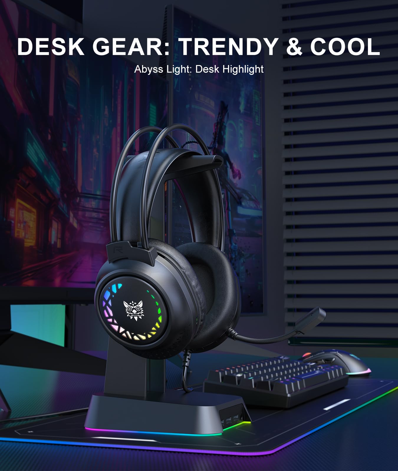 ONIKUMA GAMING Wired Noise Cancelling Black Headset with Microphone DEMO