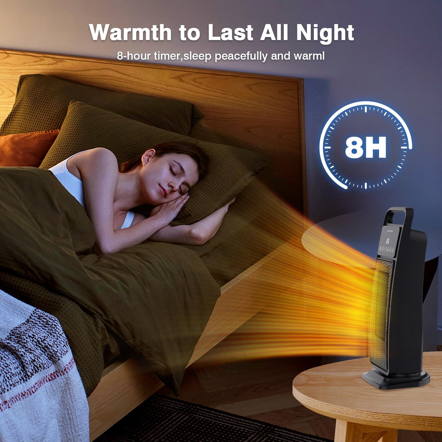 ADVWIN 2000W Heating Ceramic Space Heater with Remote Control for Home DEMO