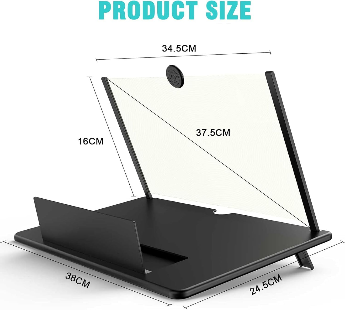 Ssumght 18" HD Cell Phone Magnifying Projector Screen Expander in Black NEW