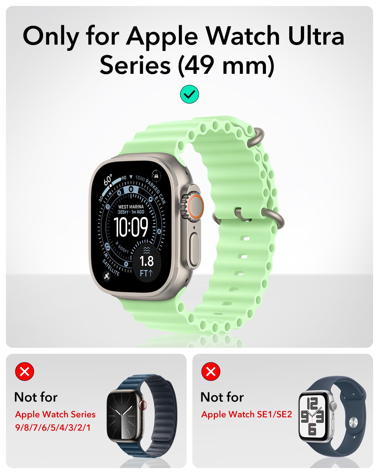 ESR Titanium Gold Screen Protector for Apple Watch Ultra 44mm - Durable DEMO