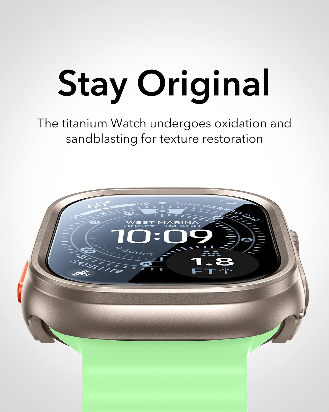 ESR Titanium Gold Screen Protector for Apple Watch Ultra 44mm - Durable DEMO