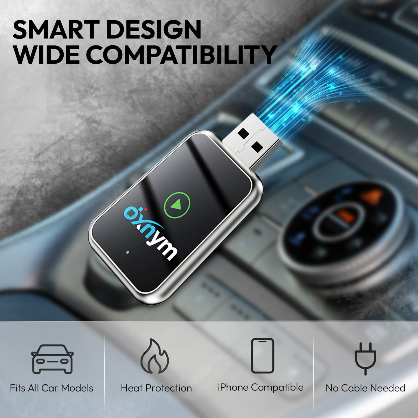 OXNYM Wireless Apple CarPlay & Android Auto Input Adapter for Hands-Free DEMO