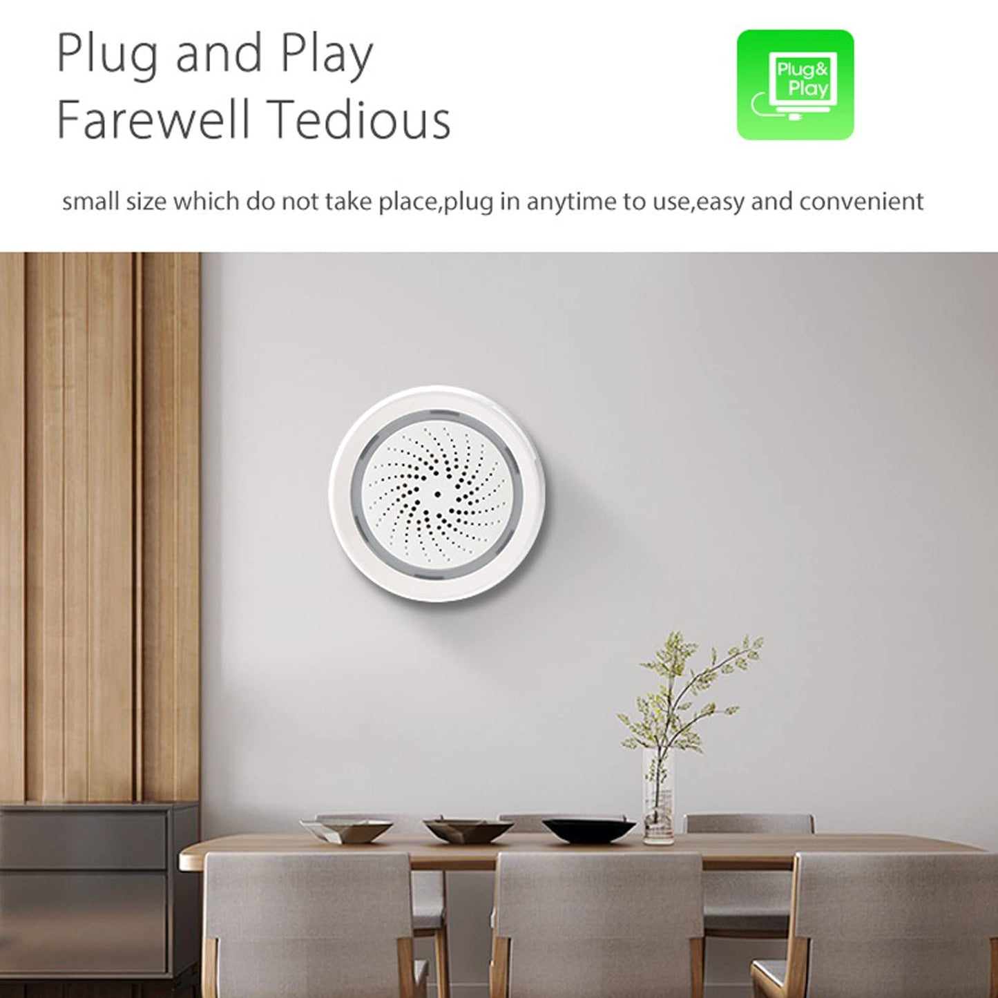 Wireless Smart Kits Home ZigBee Siren Alarm Kit with Wide App Control in DEMO