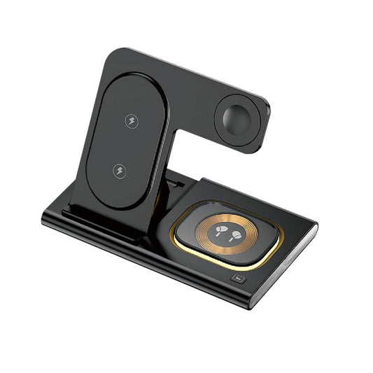 4-in-1 Magnetic Foldable Wireless LED Night Light Induction Charger Black DEMO