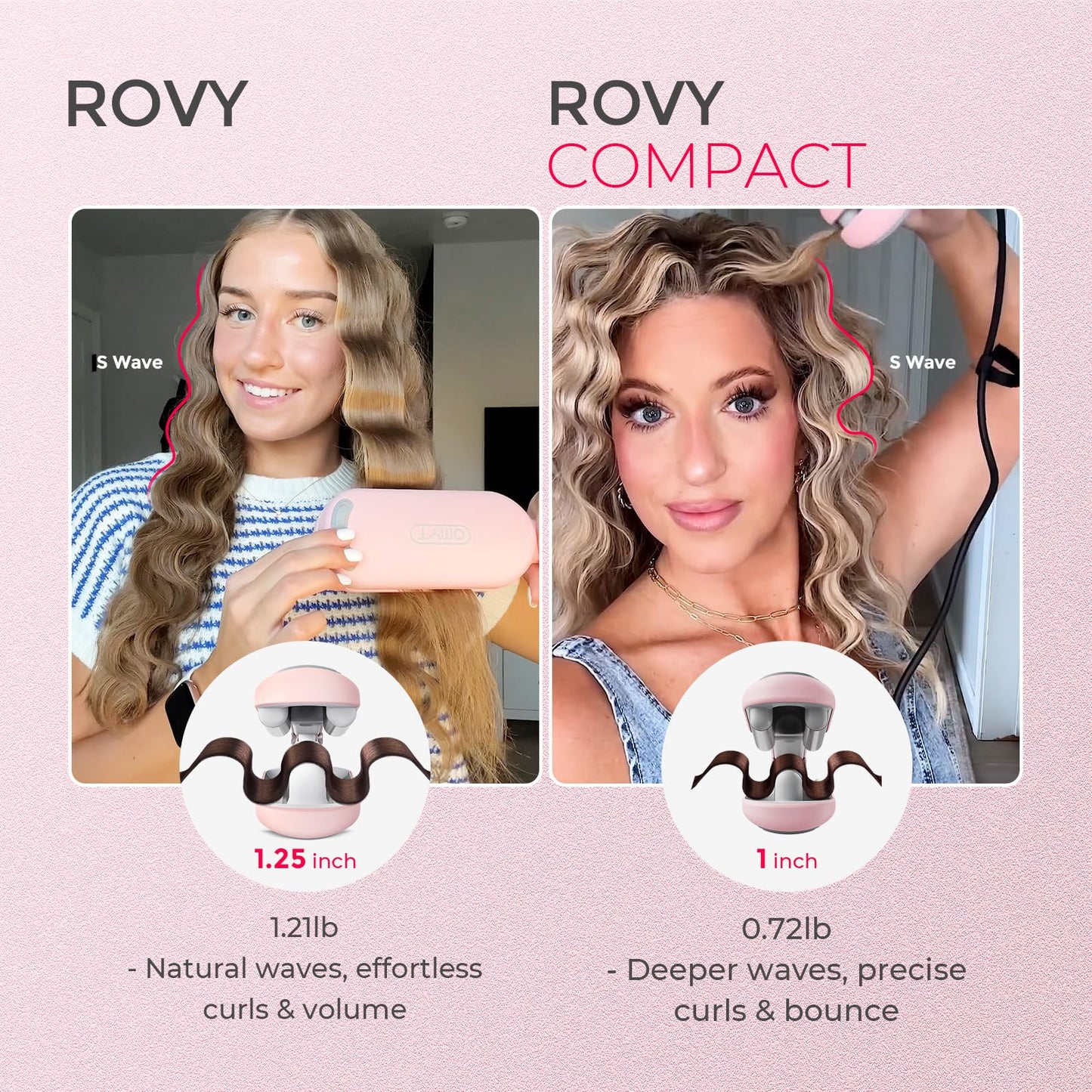 TYMO 25mm Ceramic Wavy Hair Crimper Tool for Effortless Beach Waves in DEMO