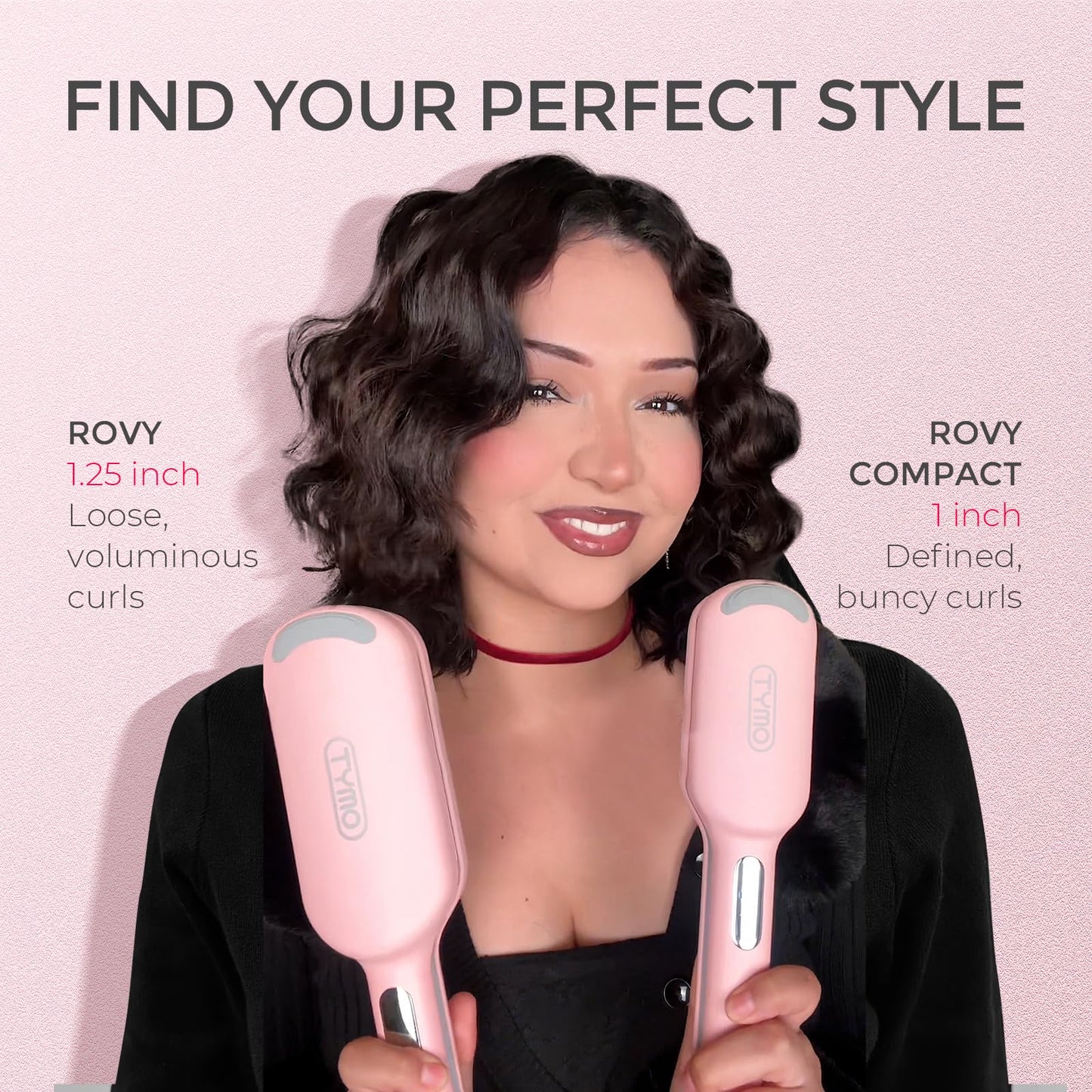 TYMO 25mm Ceramic Wavy Hair Crimper Tool for Effortless Beach Waves in DEMO