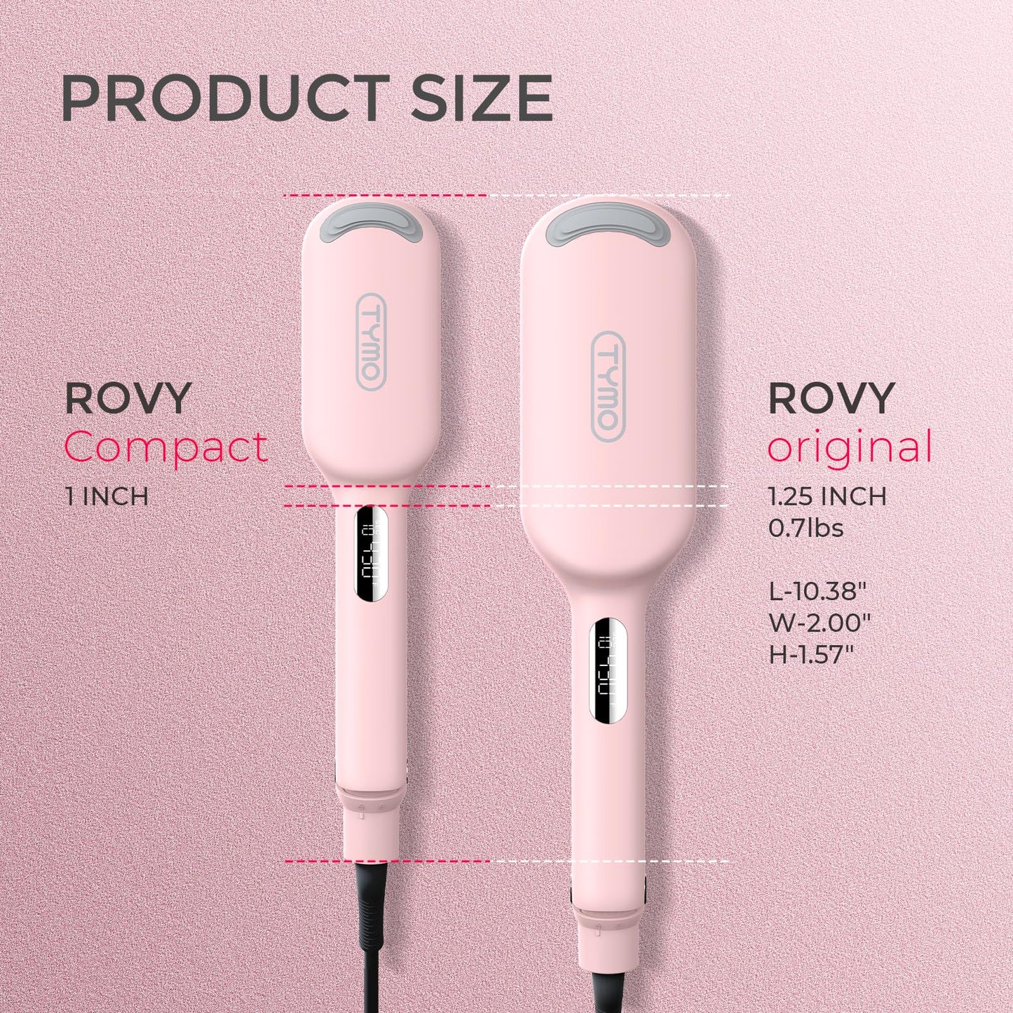 TYMO 25mm Ceramic Wavy Hair Crimper Tool for Effortless Beach Waves in DEMO