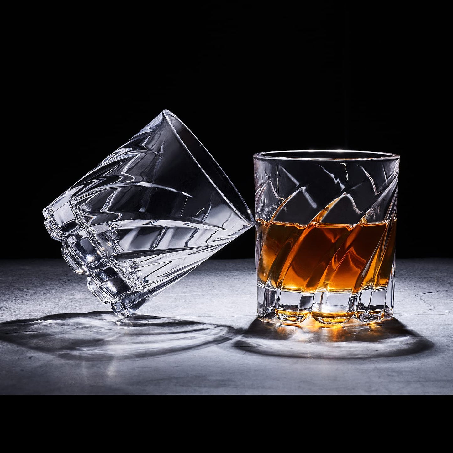MCHERRY Whiskey Glassware Set of 4 with Iceball Molds Transparent Standard NEW