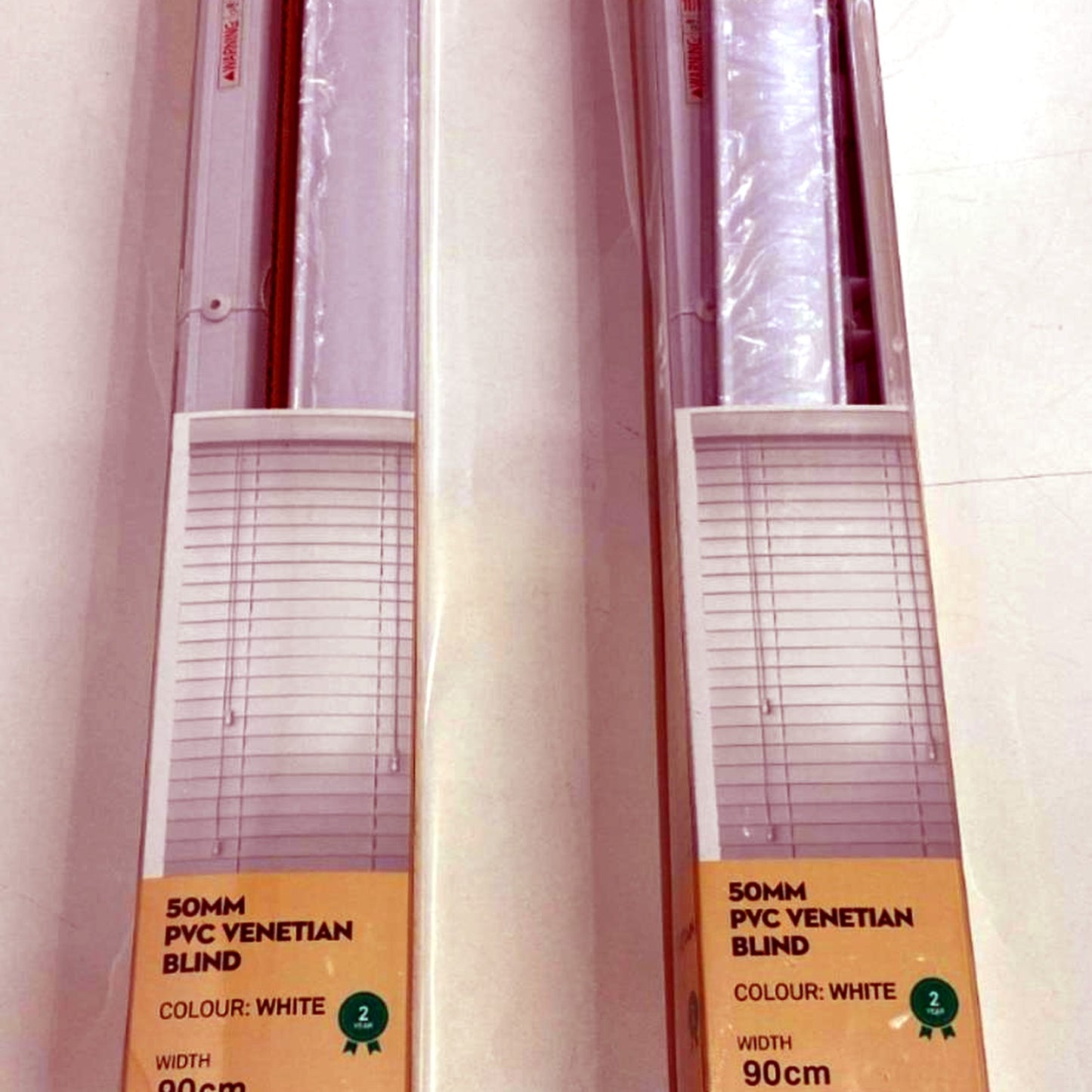 Practa 2 Pack PVC Venetian Blind White Home Decor Window Treatment 90x150cm NEW