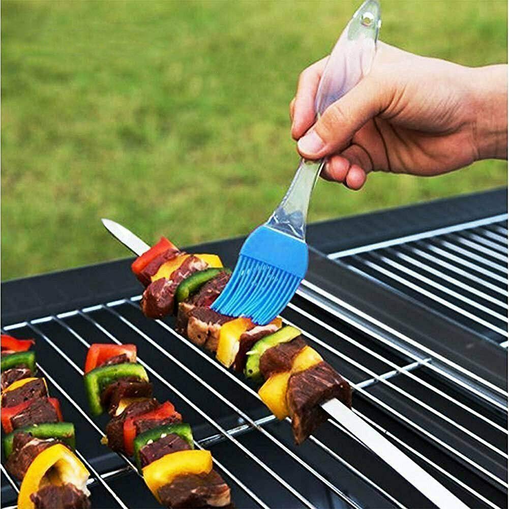 Antallcky 22" Stainless Steel Barbecue Grilling Skewers, Reusable Kebab NEW