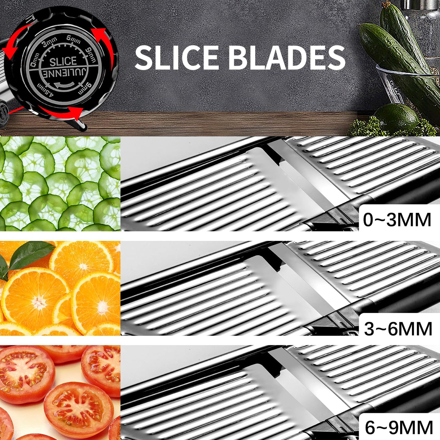 Versatile Stainless Mandolines Steel Mandoline Slicer for Effortless NEW