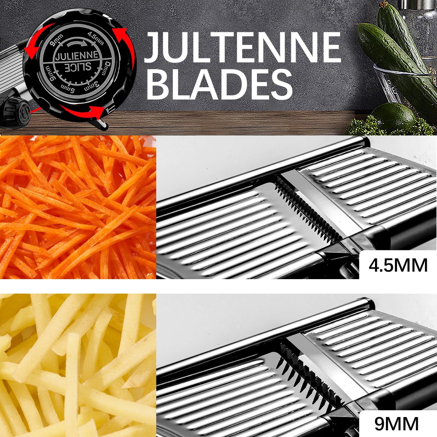 Versatile Stainless Mandolines Steel Mandoline Slicer for Effortless NEW
