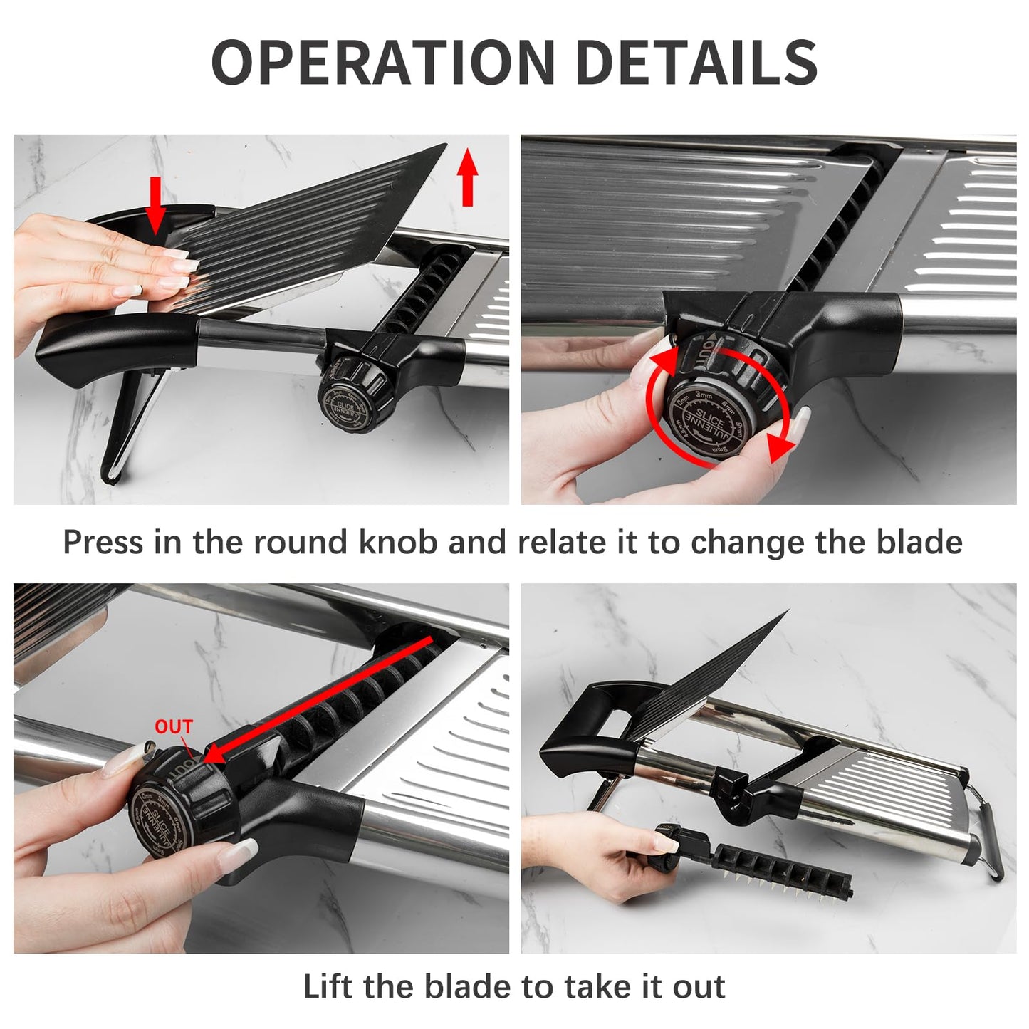Versatile Stainless Mandolines Steel Mandoline Slicer for Effortless NEW