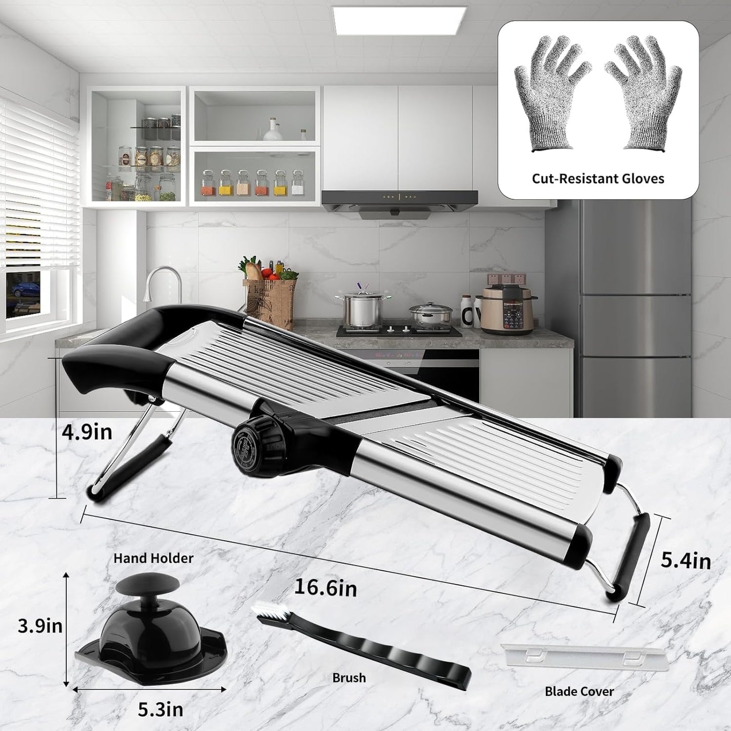 Versatile Stainless Mandolines Steel Mandoline Slicer for Effortless NEW