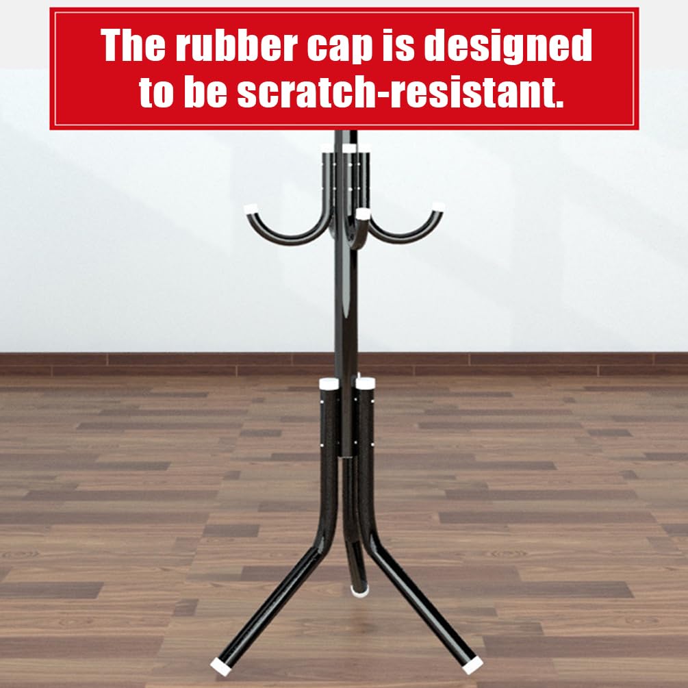 Freestanding Coat Rack with 9 Hooks Standing Clothes Hanger Tree Black NEW