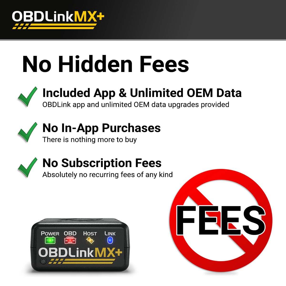 OBDLink Bluetooth OBD2 Diagnostic Scanner for iPhone, Android & PCs - Black DEMO