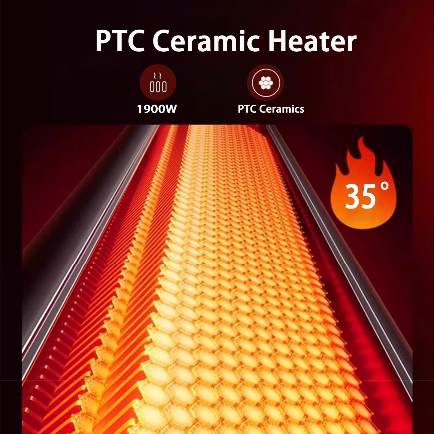 Heating Tower Space Heater with Adjustable Thermostat and Remote Control DEMO
