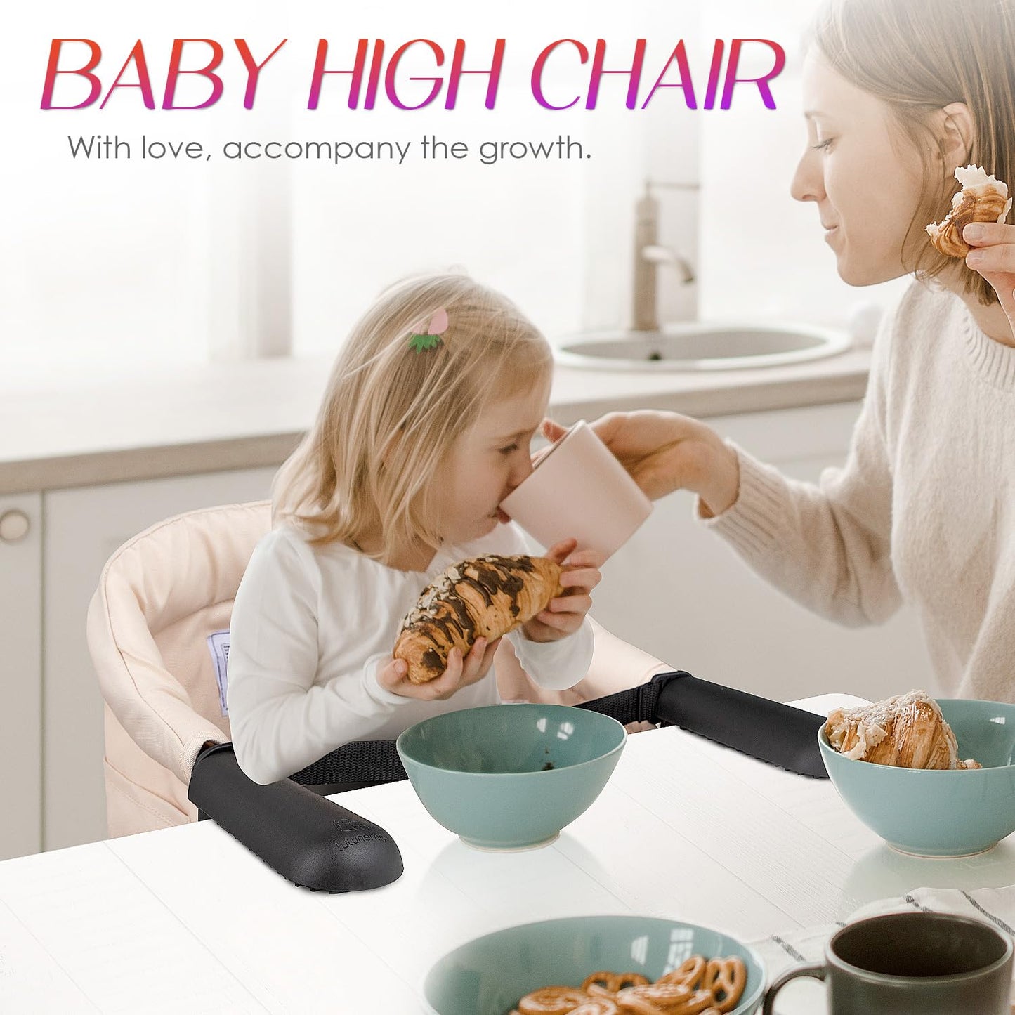 lulunemo Portable Foldable Booster Seat for Babies and Toddlers 6-36 Months NEW
