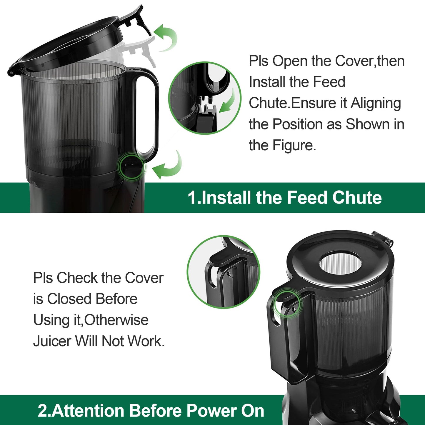 Fretta Masticating Juicers Slow Juicer Machine, Cold Press Electric Juicer, NEW