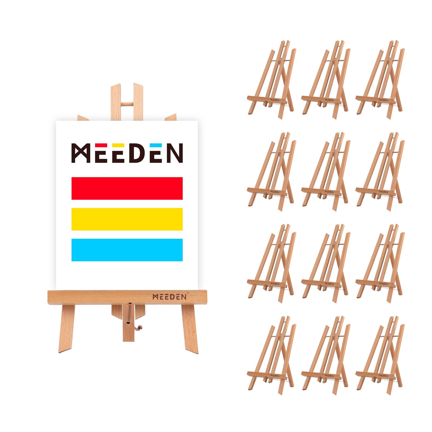 MEEDEN 12-Pack 16" Beech Wood Tabletop Easels for Painting Display Natural NEW