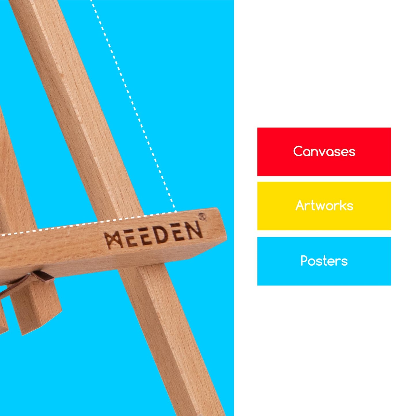 MEEDEN 12-Pack 16" Beech Wood Tabletop Easels for Painting Display Natural NEW