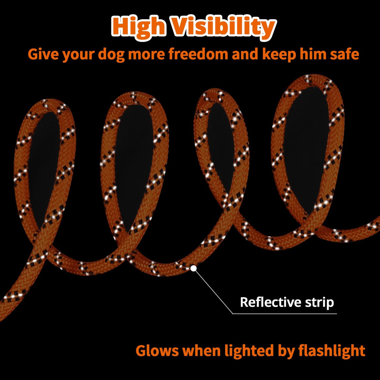 Jenico 50FT Reflective Overhead Tie-Out Cable for Camping Outdoor Dog Leash NEW