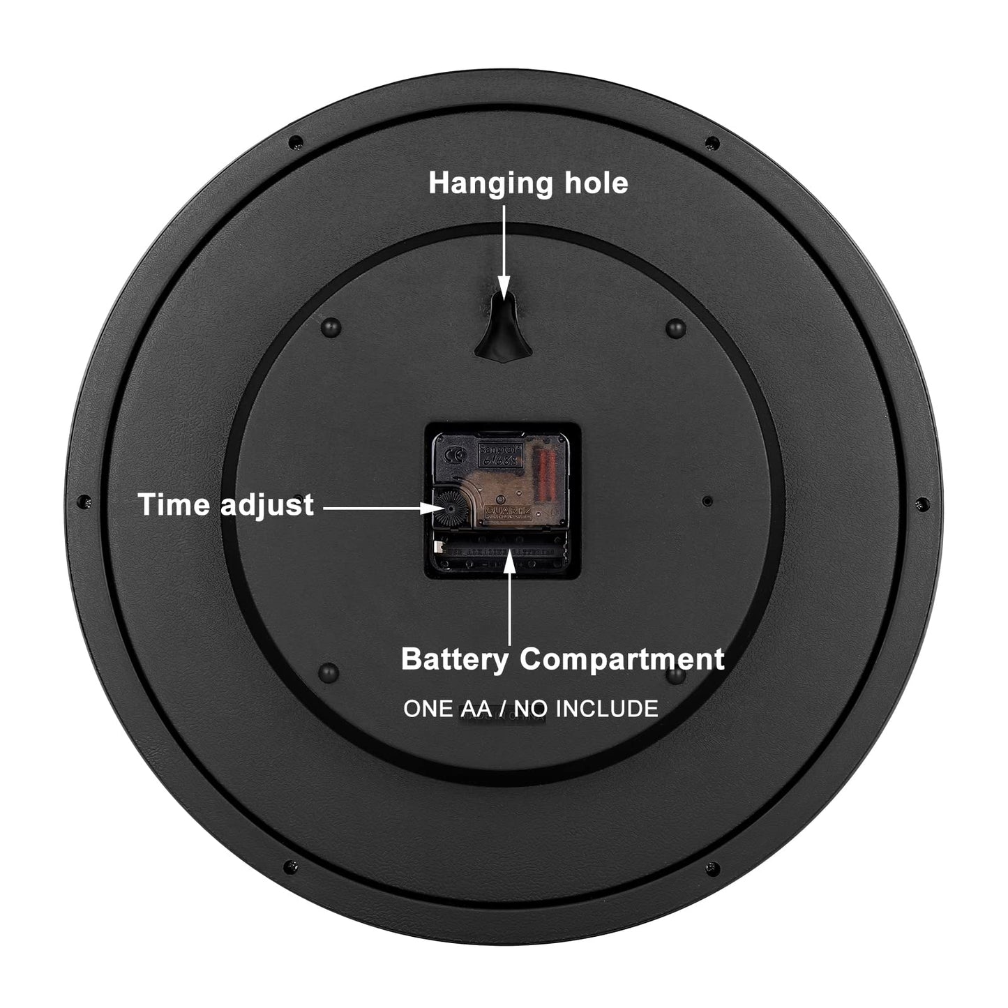 14 Inch Billiards Ball Wall Clock with Pool Cue Hands Dial Black and Green NEW