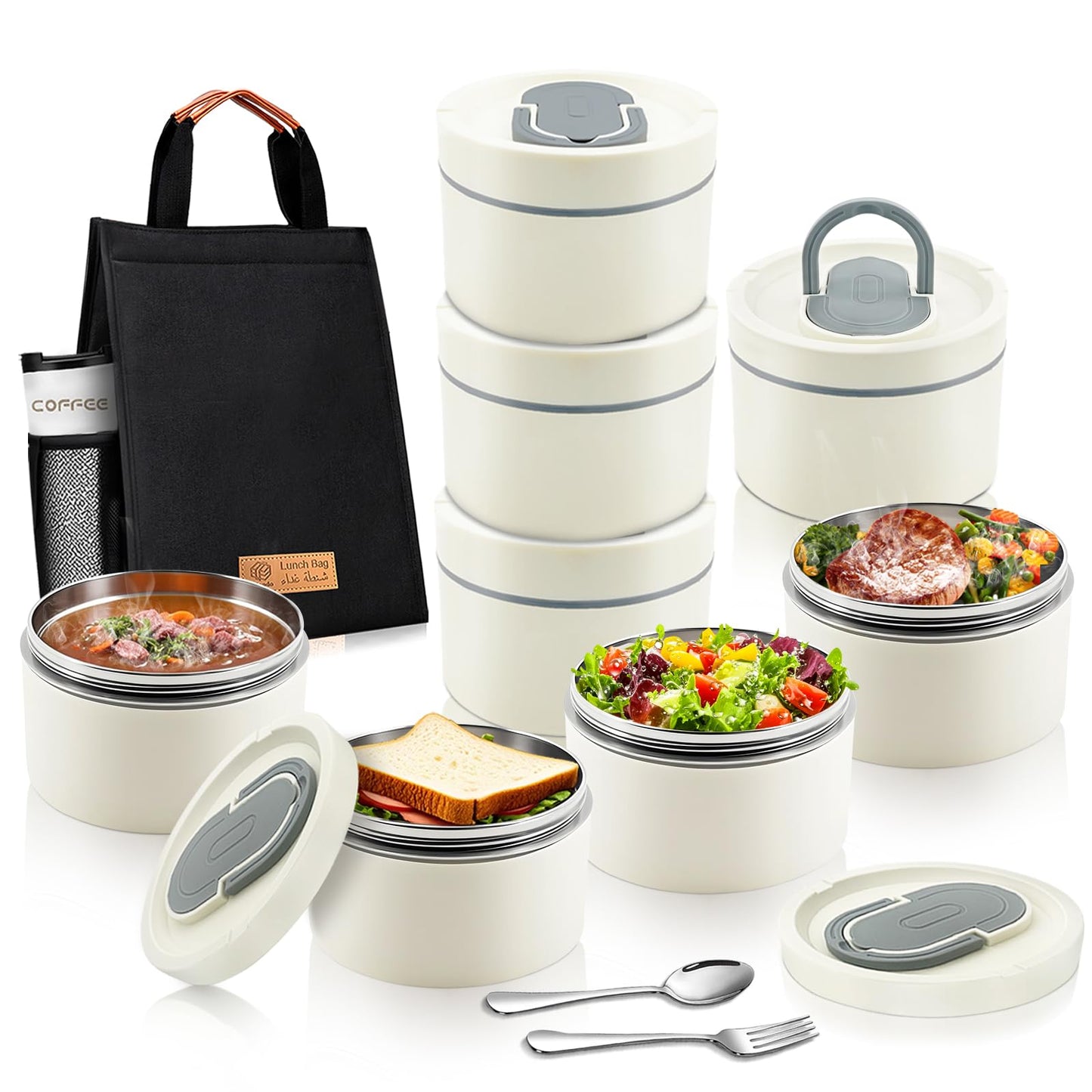Adando Stainless Steel Bento Lunch Box Microwave-Safe Round 550ml Size NEW