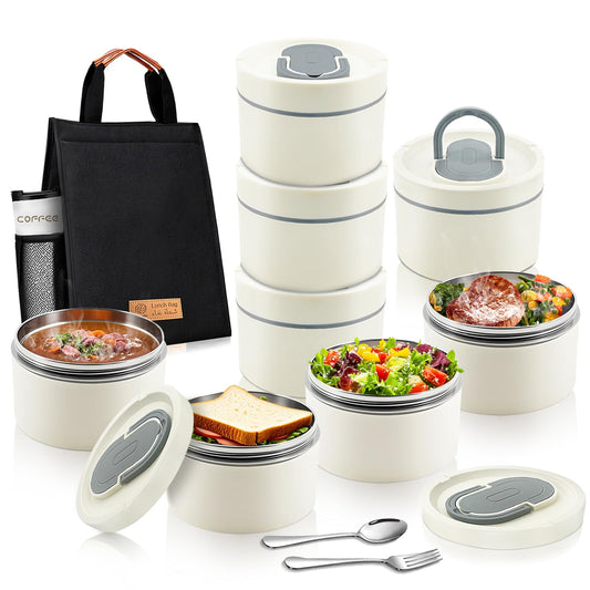 Adando Stainless Steel Bento Lunch Box Microwave-Safe Round 550ml Size NEW