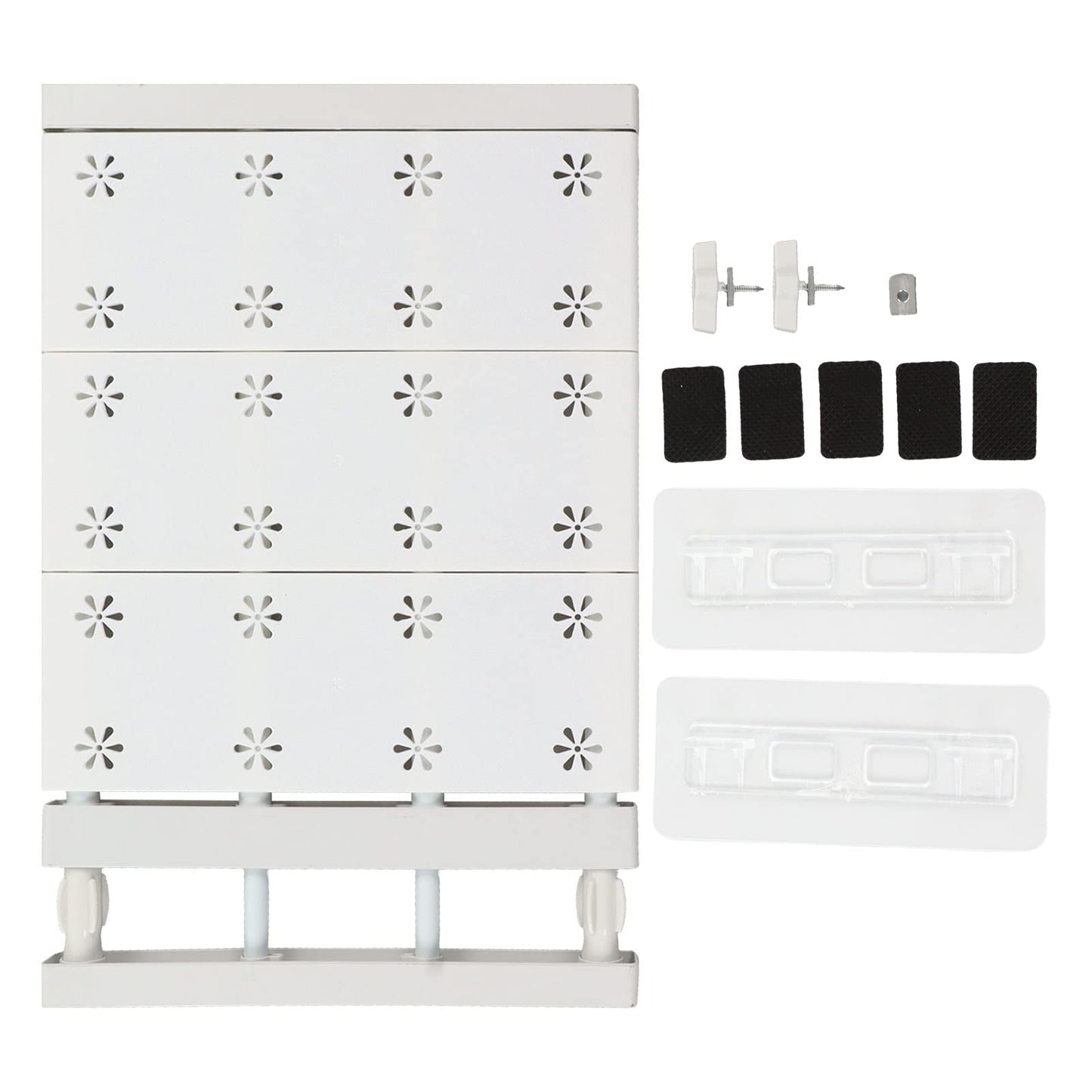 Expandable Closet Tension Shelf Organizer Wear-Resistant Storage White Size NEW