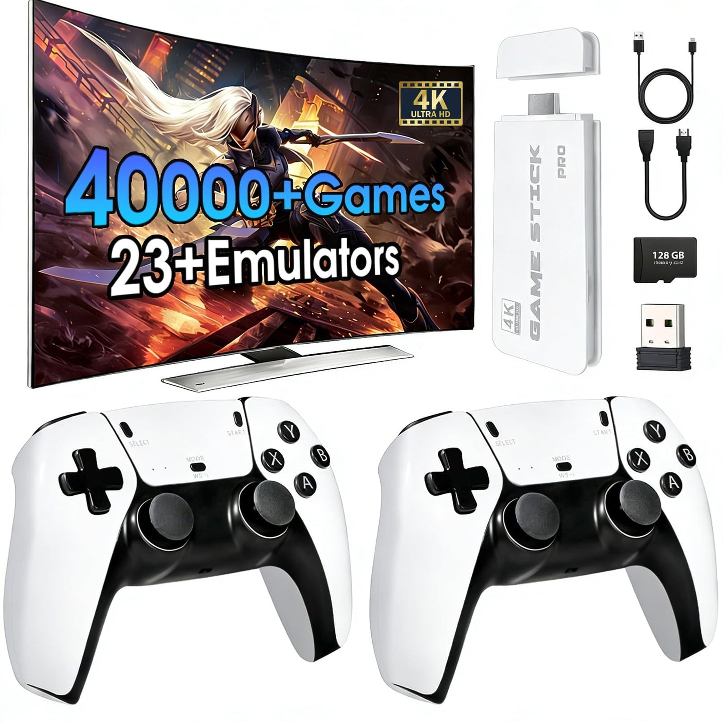 Retro Gaming Kids' Electronics Console 4K HDMI Classic Video Games Upgraded NEW