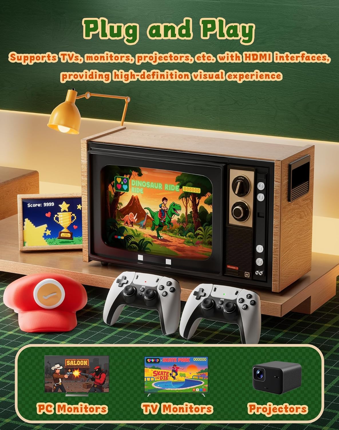 Retro Gaming Kids' Electronics Console 4K HDMI Classic Video Games Upgraded NEW